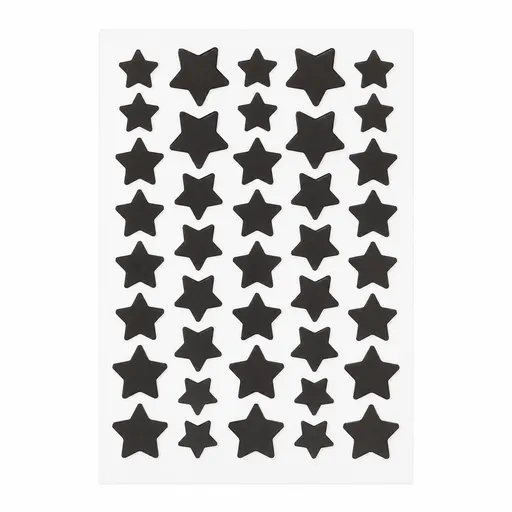 Star Acne Patches Black 5 Sheets - 40 Stars Per Sheet, Hydrocolloid Blemish Stickers, Waterproof Sweat-Resistant Star Pimple Covers