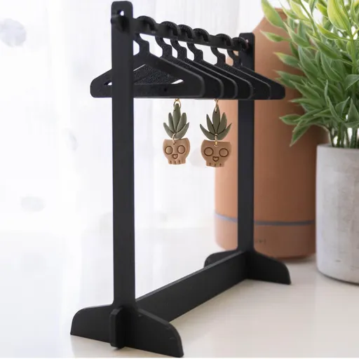 Earring Holder,Earring Display, Earring Hanger, , Jewelry Display Jewelry hanger Multiple style hangers available, clothing rack for earrings（black）