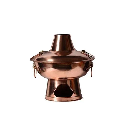 Stainless Steel Charcoal Chinese Copper Hot Pot Old Beijing Cookware Camping HOT - 30CM