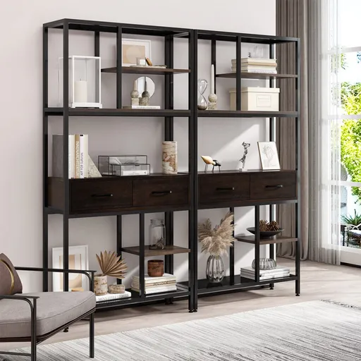 Rustic Accent Bookshelf 90CM Wide Plant Display Rack