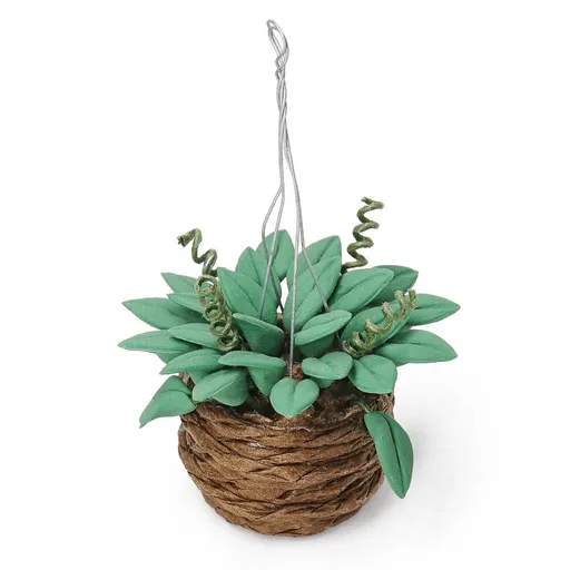 1/12 Miniature Hanging Plants Mini Tiny Potted Plant Miniatures Dollhouse Decoration Accessories Doll House Accessory, Dark Green