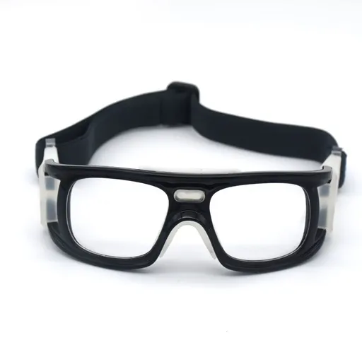 Premium Sports Goggles for Soccer Basketball, Clear Sports Eyewear with Adjustable Strap, Protective Goggles Professional Training Equipment - Black