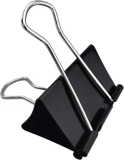Extra Large Binder Clips 2.4-Inch (12 Pack), Big Paper Clamps for Office Supplies, Black
