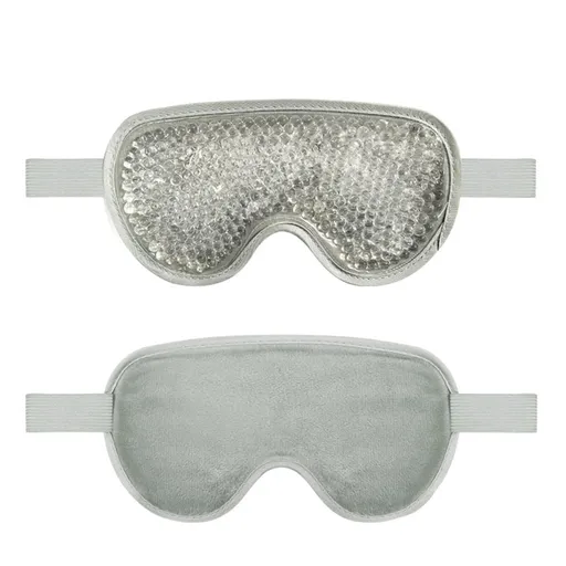 2Pack Reusable Gel Ice Cooling Eye Mask, Cold & Hot Therapy Mask for Sleep, Soft Comfortable Eye Cover for Puffy Eyes Fatigue, Sinuses & Migraines - Gray - Size 2Pack