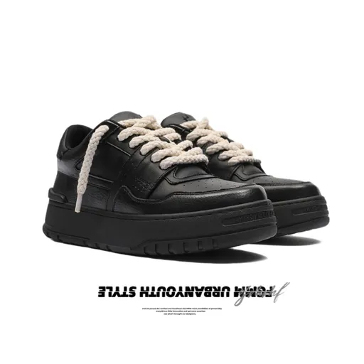 Bread Shoes Chunky Sneakers Casual Sneakers Australia Height Increasing Shoes - Black - Size 8(AU8/EU41)