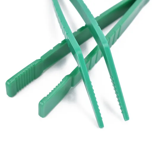 Plastic Tweezers,Craft Tools for Handmade DIY Creative Beading Projects Jewelry Making School Science Class -Pack of 2 -Green