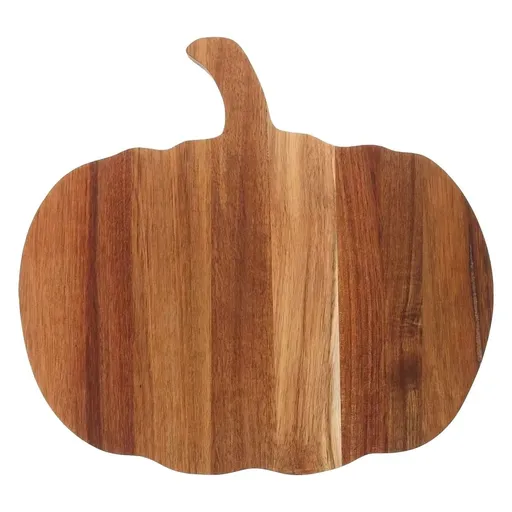 Pumpkin Cutting Board, Solid Acacia Wood Charcuterie Board in Pumpkin Shape, Perfect for Fall Decor, Cheese Serving, and Halloween Kitchen Platter