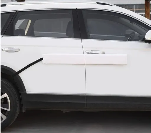 Magnetic Car Door Anti-Collision Strip 2-Pack - Universal Magnetic Anti-Scratch Door Edge Protector - High Elastic Bumper Guard for Car Body Protection - 98x11x4cm - White