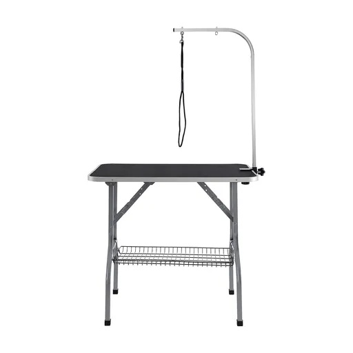 Pet Grooming Table Arm with Clamp, 915 x 610mm Dog Grooming Station, Foldable Pets Grooming Stand for Medium and Small Dogs, Free No Sit Haunch Holder with Grooming Loop, Bearing 149.7kg