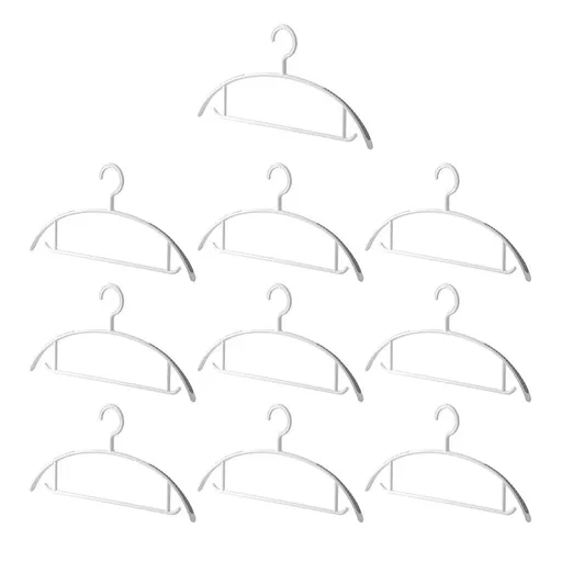 10PCS Plastic Half Round Non Slip Hangers Non Marking Drying Racks Home Use - Narrow