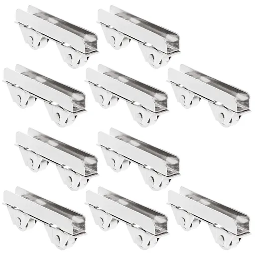 10pcs Showcase Window Roller Mini Sliding Door Wheels Sliding Door Wheel Pulley Clamp 7.0mm Glass Stainless Steel Sliding Roller