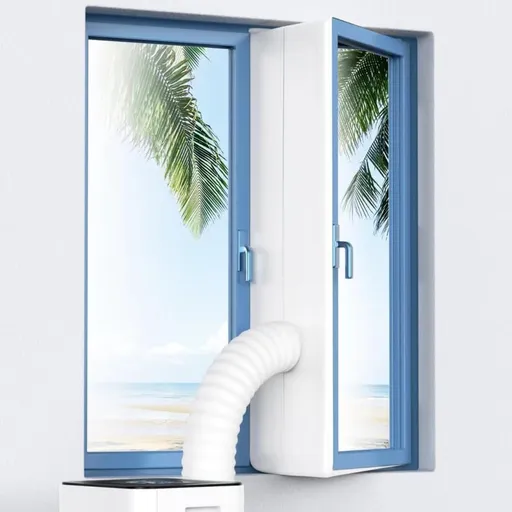 Window Seal Sealing Cloth for Portable AC with Zipper and Tape, Compatible with All Mobile Air Conditioners, 400 x 37cm