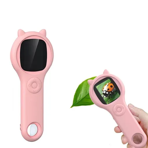 Digital Microscope Handheld 500X Magnifier with LED Light Science Toy for Age 4+