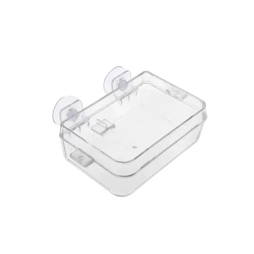 Suction Cup Reptile Feeder Dish Anti-escape Reptile Feeder For Snakes Turtles - Transparent - 6x9x2.5cm