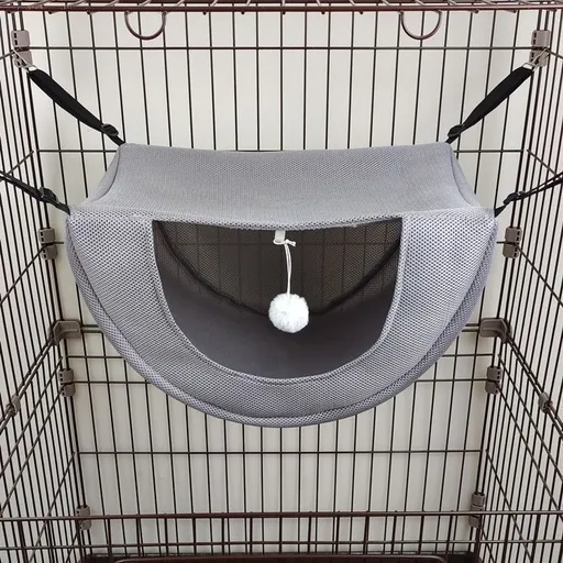 2 Pcs Cat Cage Hammock - Grey 47×38×28cm