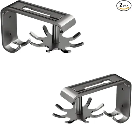 Kitchen Utensils - 2-Piece Hook - Cabinet Hook - Room Hook - Storage - Kitchen Storage - Suitable for Bathroom/Balcony/Bedroom/Knives/Tools/Towels (Black)