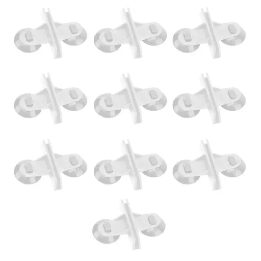 10Pcs Fish Tank Divider Clamp Suction Cup Glass Holder Aquarium Glass Clip - White-10PCS