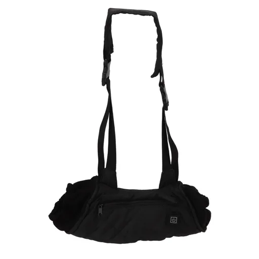 Electric Hand Warming Muff Temperature Controllable Waterproof Quilted Cotton Heated Hand Pouch Black