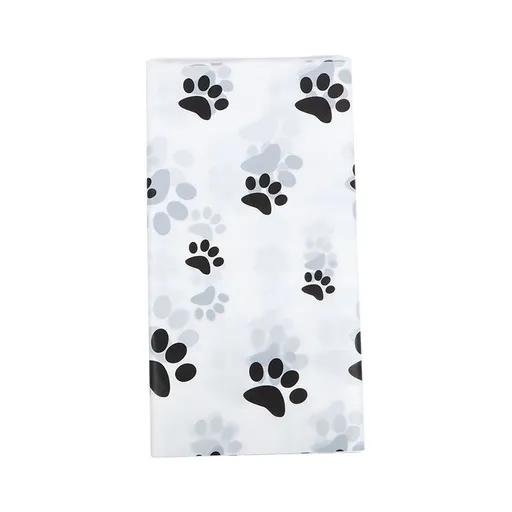 2 Pieces Puppy Paw Print Plastic Tablecloth Disposable Table Cover Puppy Themed Birthday Party Decorations for Dog Party Supplies