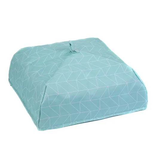 2 Pack Blue Plaid Foldable Thermal Insulated Food Cover (XL 50 x 50 x 15cm) - Dustproof & Insect-Proof Kitchen Dish Protector