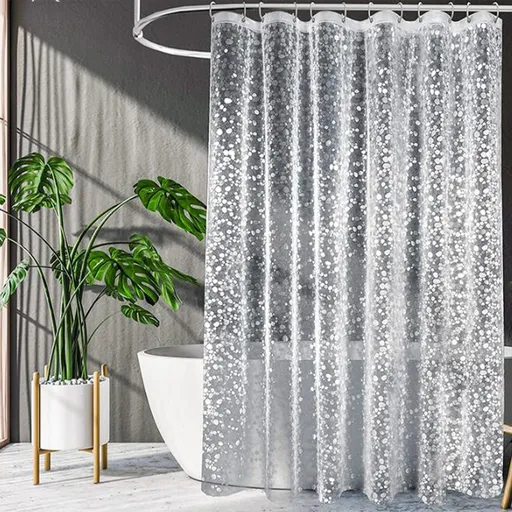 Shower Curtain, 31.5×71 Inch Shower Curtain Liner, Waterproof Plastic Shower Liner, Cute Lightweight Shower Curtain for Bathroom 71×71 in White