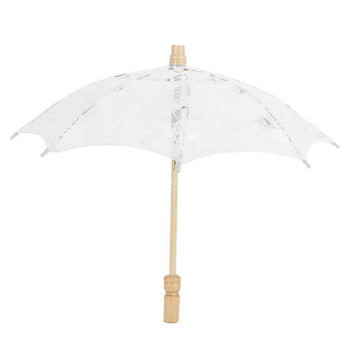 Lace Umbrella Wedding Bridal Parasol Umbrella for Photography Props Wedding SuppliesS White