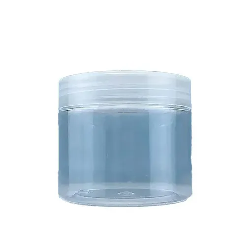 10pcs Transparent Wide Mouth Plastic Jars with Cap Skin Care Cream Containers - 25ml