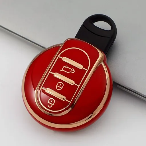 BMW Mini Key Case TPU Protective Cover Chinese red