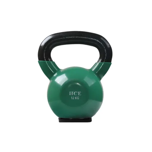 12kg Vinyl Coated Kettlebell – Solid Cast Iron with Rubber Base