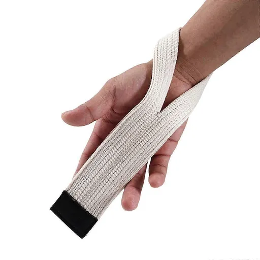 2 Pcs Weight Lifting Straps, Fitness Accessories for Barbells, Power Training and Strength Support - White