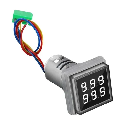 Square Counter Meter Digital Display Counter with Ventilation Hole 6 Digit 0-999999 AC220V 22mm Hole Mount Count Meter