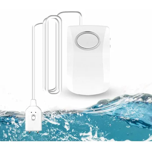 Water Leak Alarm 130dB Long Cable 95cm Home Security Detection Sensor