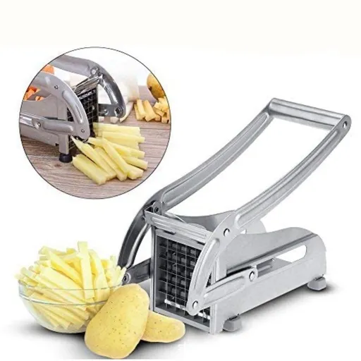 Manual Stainless Steel Potato Cutter with Lever Handle for French Fries, Vegetable Sticks, Cucumbers and Home Kitchen Food Preparation