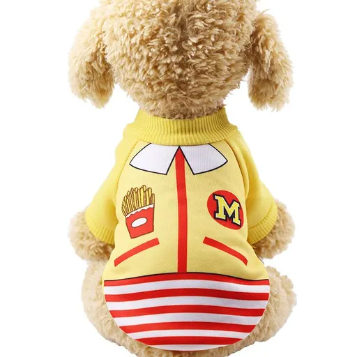 Cotton Pet Dog Cat Hoodless Two Leg Sweatshirt Shine Hoodless Two-Leg Uniform Uncle Mai XS (bust 27CM recommended weight 0.50 kg-1.00 kg