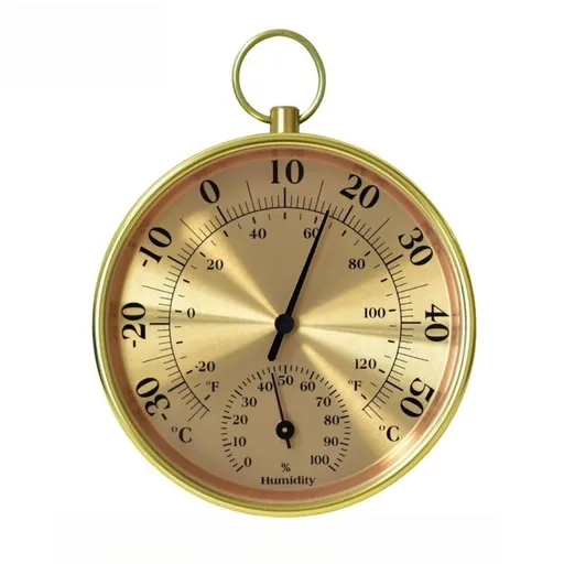 Analog Thermometer Hygrometer, Indoor Outdoor Temperature Humidity Gauge with Hanging Hook, No Battery Required, for Home, Office, Greenhouse, Garden
