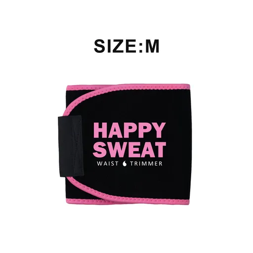 Pink Premium Seamless Waist Trimmer and Body Shaper (M Size) - Postpartum Recovery & Fitness Sweat Belt for Lumbar Support