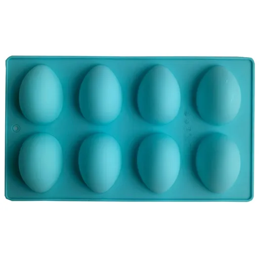 Silicone Egg Shaped Molds, Egg Shaped Silicone Molds for Baking Easter Egg Shaped Silicone Baking Grade Non Stick Egg Shaped Easter Homemade Baking Tools Blue
