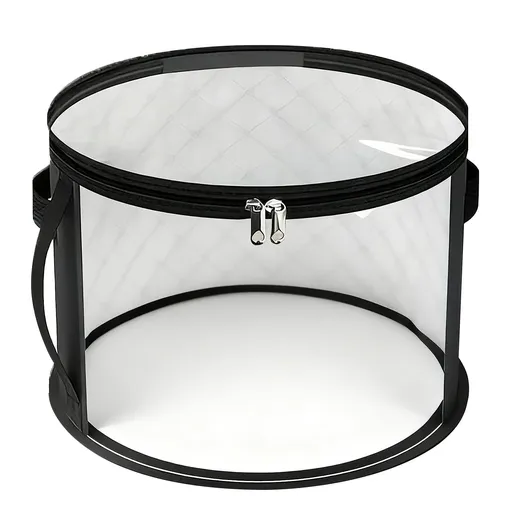 Hat Storage Bag*1 Foldable Hat Storage Bucket with Lid Large Capacity Cap Organizer for Home Perfect for Baseball Caps and Miscellaneous Items One Size Black