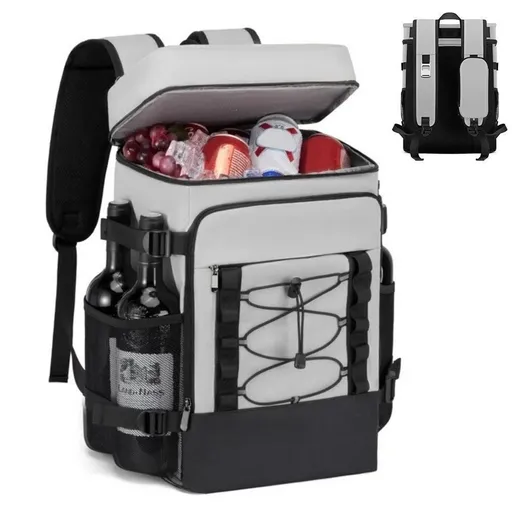 25L Insulated Cooler Backpack Freshness Preservation Backpack - Grey