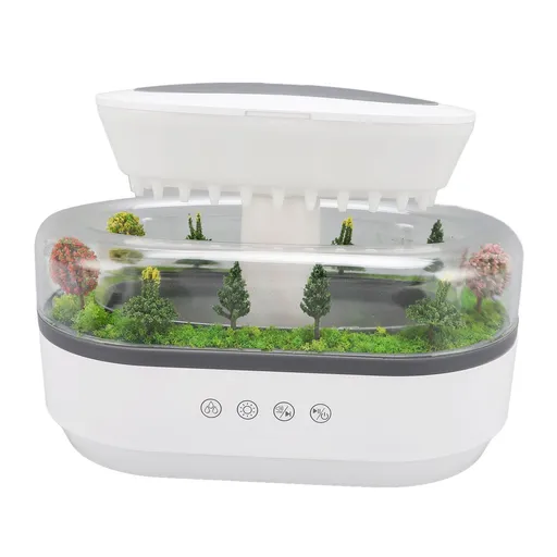 250ml Microlandscape Raindrop Essential Oil Aromatherapy Diffuser with 7 Colors LED Lights Mist Humidifier Auto Shut Off Quiet for Home Bedroom Office EU Plug