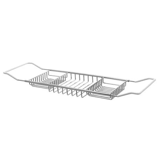 Bathtub Rack Bathtub Tray for Luxury Bath and Bed Tray Shower Tray Organizer Stainless Steel Bar Dish Rust Proof Sponge Holder for Shower Bathroom,25.2"X7.87"X2.76