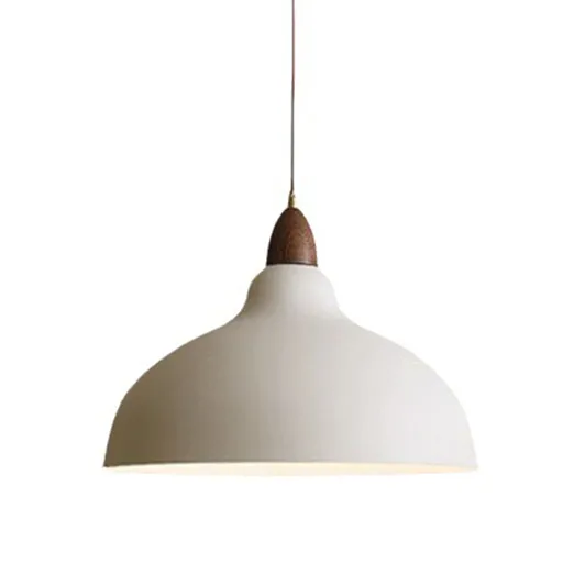 Modern Pendant Light Fixture Iron Japanese Style Hanging Ceiling Lamp for Kitchen Island Dining Room Bar Office White 24x20cm/9.4x7.9in