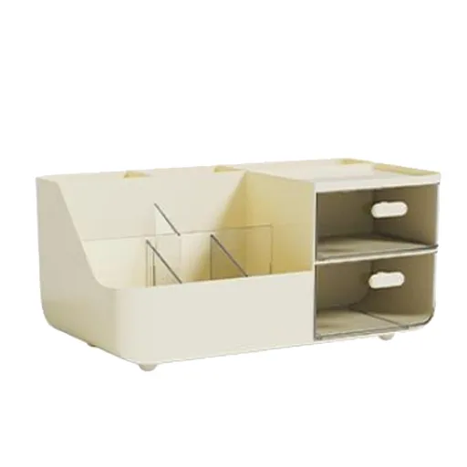 Makeup Organizer Multifunctional Skincare Cosmetic Storage with 2 Drawers for Vanity Desktop Cream