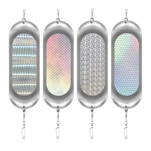 4Pcs Fishing Bait Lure Diving Board Swivel Planer Board Kokanee Dodger Fishing Flashers Fishing Trolling Tackle