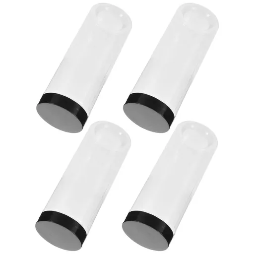 4-Pack Clear Plastic Golf Tubes Caps for Easy Identification and