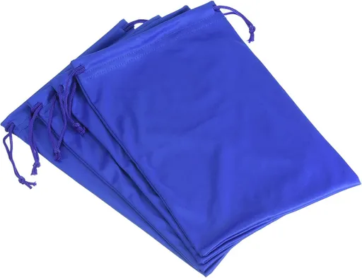 Ski Goggle Bag, Microfiber Snow Goggles Case Cover Soft Storage Sleeve Drawstring Pouch Blue -