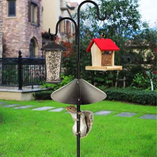 Squirrel Protection Baffle, Wraparound Protection Squirrel Baffle Plastic Wrap Squirrel Baffle Proof, Hanging Bird Feeder (12in)