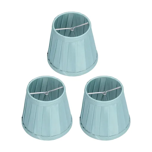 3PCS Cloth Lampshade E14 Clip On Fabric Lamp Cover for Chandelier Wall Lamp Office Home Decor(Dark Green )