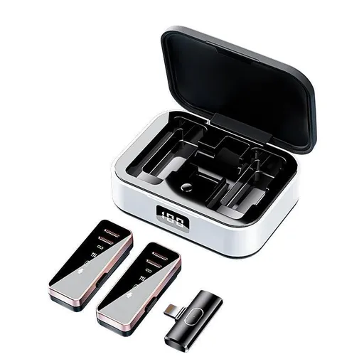 Mini Wireless Lavalier Microphone - Portable Clip-on Mic for Video and Podcast