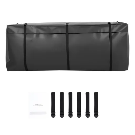 Hitch Cargo Carrier Bag, Waterproof 840D PVC, 152 x 61 x 62 cm (20 Cubic Feet), Heavy Duty Cargo Bag for Truck Bed Storage with 6 Reinforced Straps, Suitable for Car SUV Vans Hitch Basket